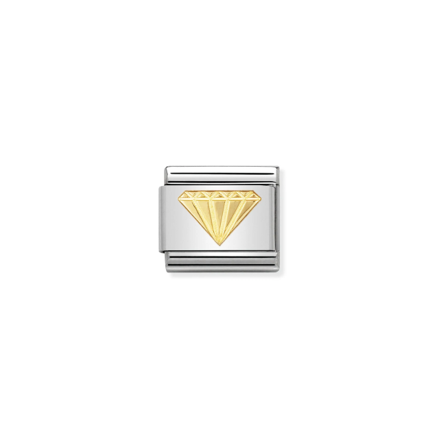 NOMINATION COMPOSABLE CLASSIC LINK DIAMOND IN 18K GOLD