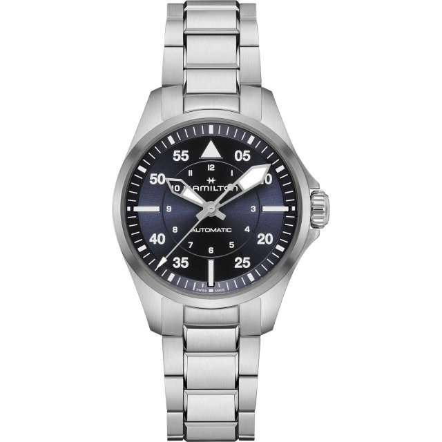 HAMILTON Khaki Aviation Pilot Auto Stainless Steel Bracelet