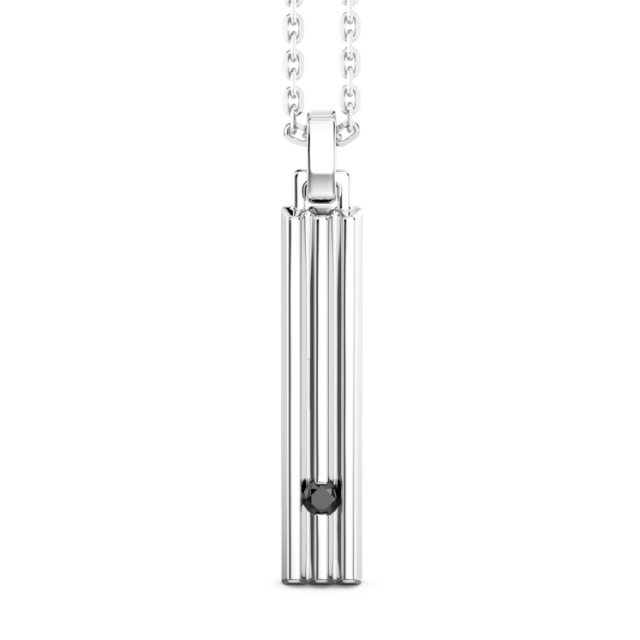 ZANCAN Silver Necklace with Vertical Tag Pendant