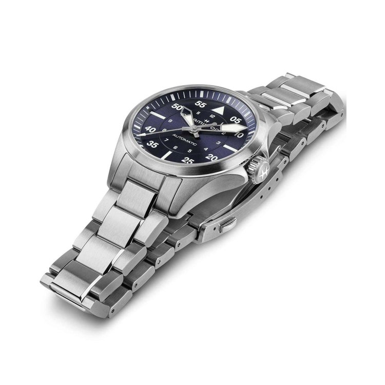 HAMILTON Khaki Aviation Pilot Auto Stainless Steel Bracelet
