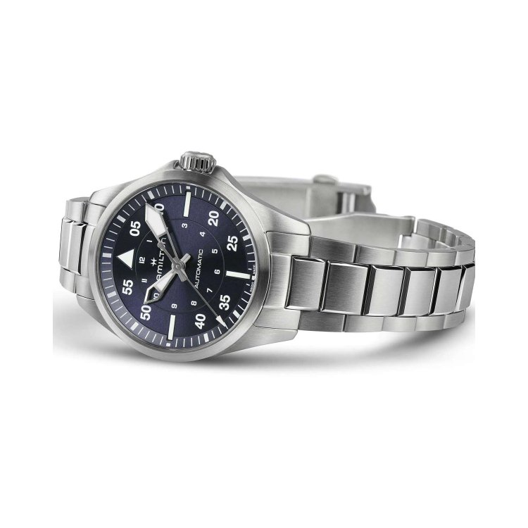 HAMILTON Khaki Aviation Pilot Auto Stainless Steel Bracelet