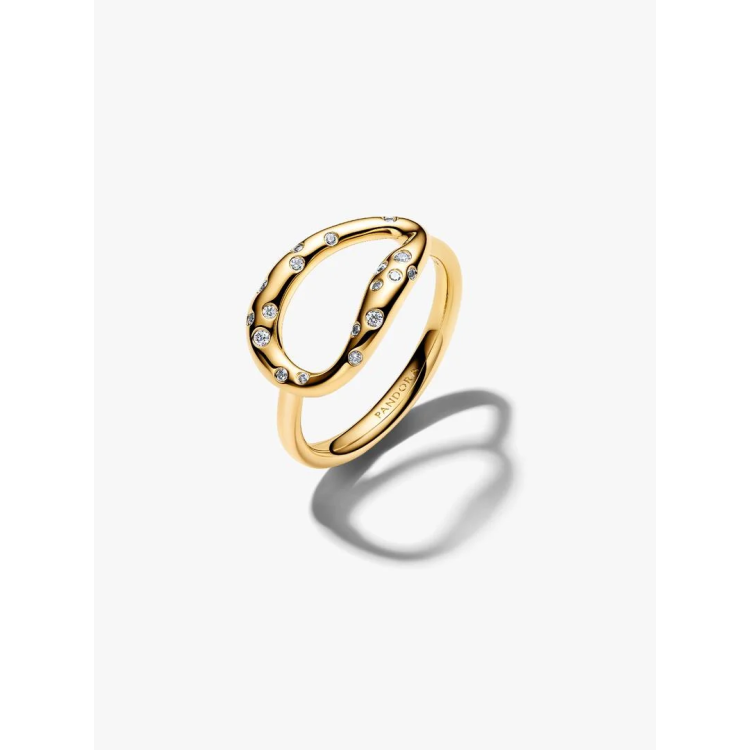 PANDORA TIMELESS Organically Shaped Stone-Set Statement Ring