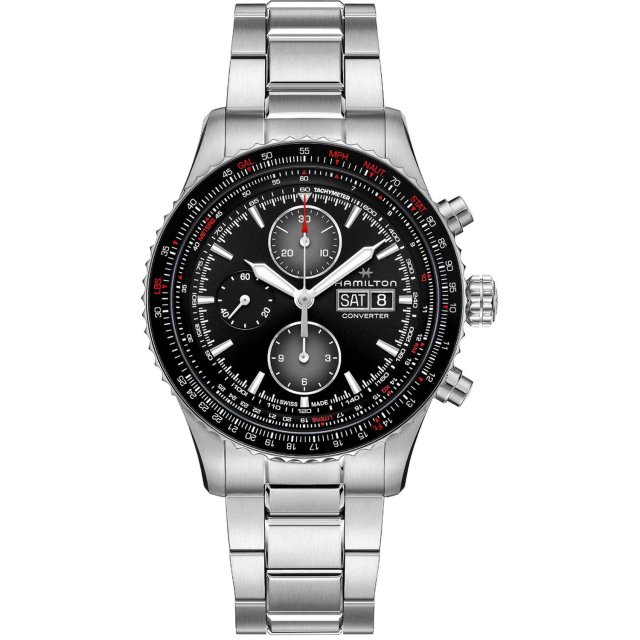 HAMILTON Khaki Aviation Converter Auto Chrono Stainless Steel Bracelet