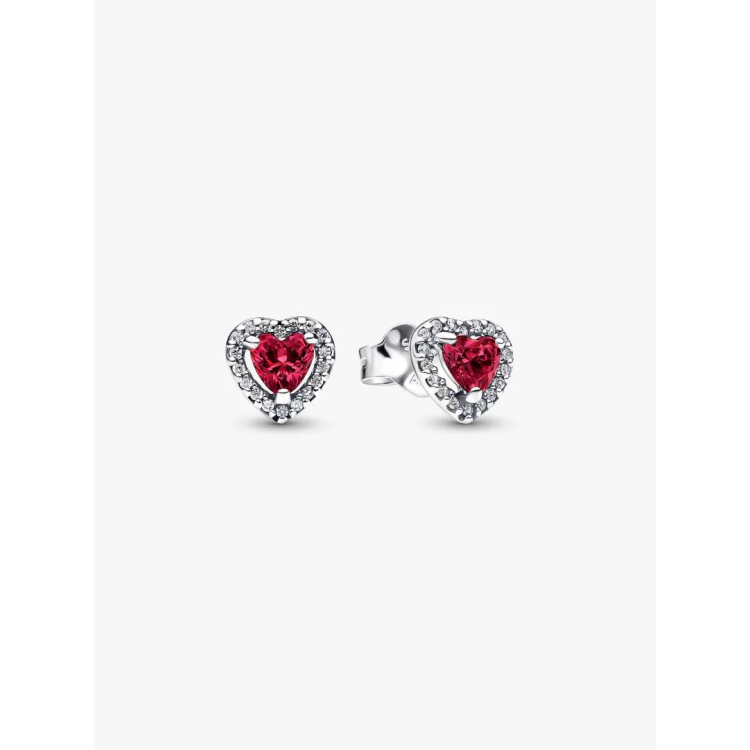 PANDORA TIMELESS Elevated Red Heart Stud Earrings