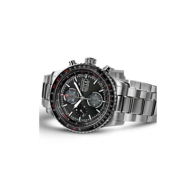 HAMILTON Khaki Aviation Converter Auto Chrono Stainless Steel Bracelet