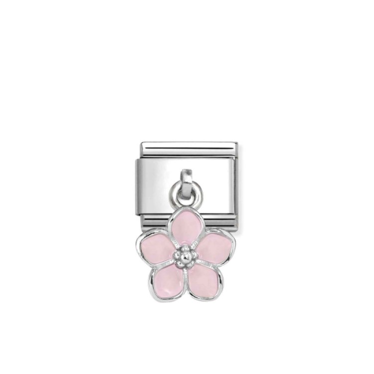 NOMINATION COMPOSABLE CLASSIC UNISEX PINK FLOWER PENDANT 