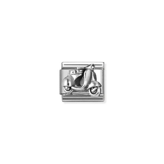 NOMINATION COMPOSABLE CLASSIC LINK  SCOOTER IN STAINLESS STEEL WITH 925 SILVER