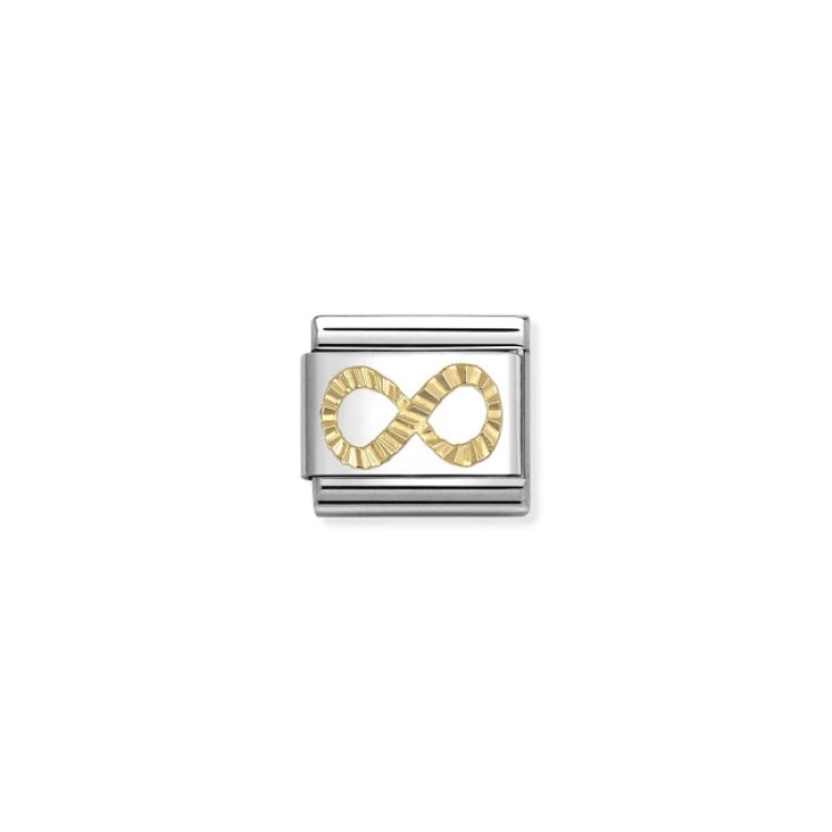 NOMINATION COMPOSABLE CLASSIC LINK DIAMOND INFINITY IN 18K GOLD