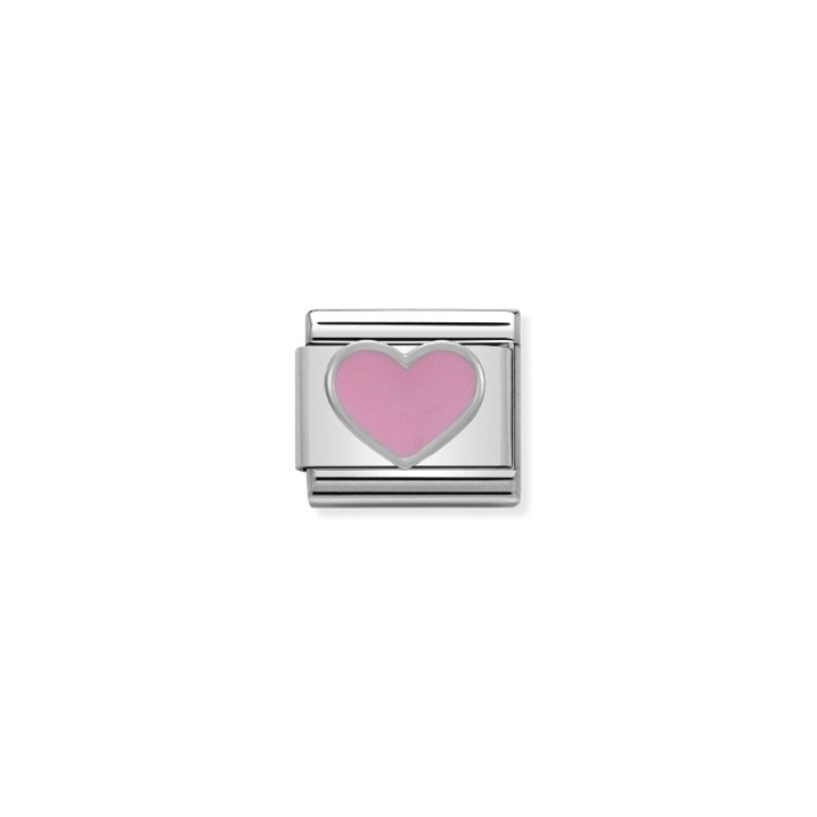 NOMINATION COMPOSABLE CLASSIC LINK HEART IN SILVER AND ENAMEL 