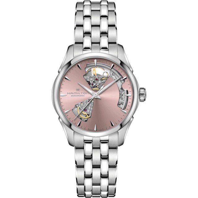 HAMILTON Jazzmaster Open Heart Lady Auto Stainless Steel Bracelet