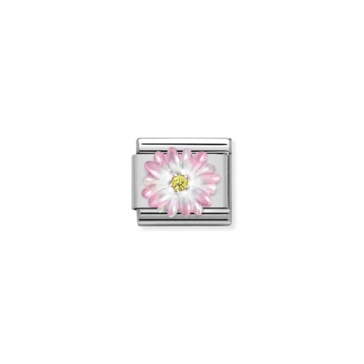 NOMINATION COMPOSABLE CLASSIC UNISEX LINK ROSE FLOWER