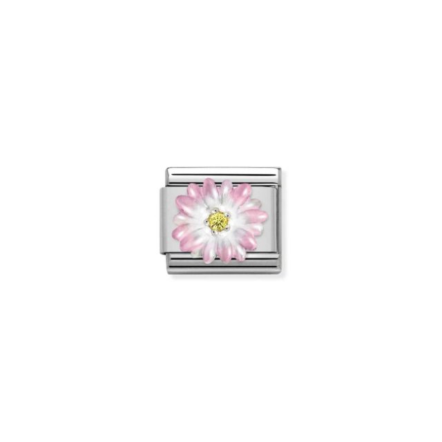 NOMINATION COMPOSABLE CLASSIC UNISEX LINK ROSE FLOWER