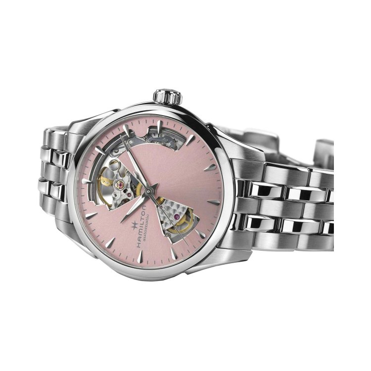HAMILTON Jazzmaster Open Heart Lady Auto Stainless Steel Bracelet