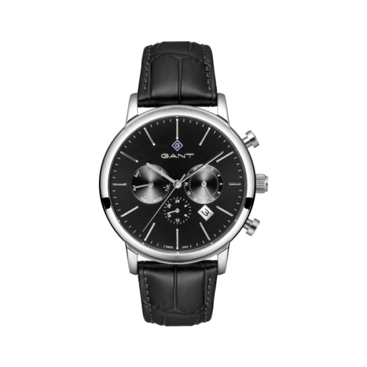 GANT CLEVELAND Black Leather Strap
