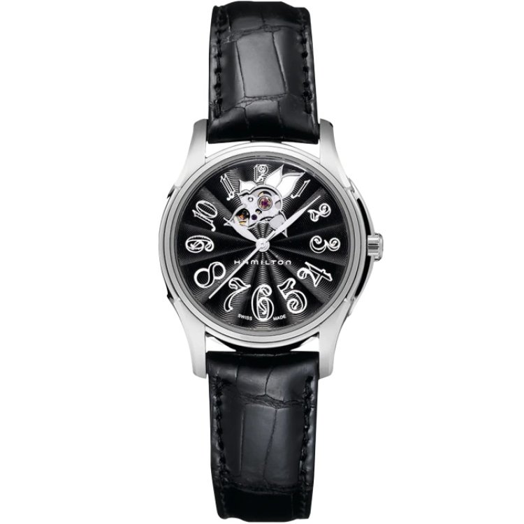 HAMILTON Jazzmaster Lady Auto Black Leather