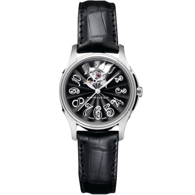 HAMILTON Jazzmaster Lady Auto Black Leather
