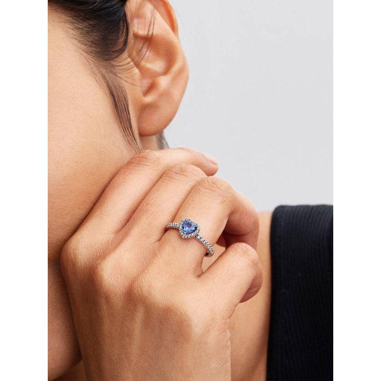 PANDORA TIMELESS Αστραφτερό Δαχτυλίδι με Ανυψωμένη Καρδιά