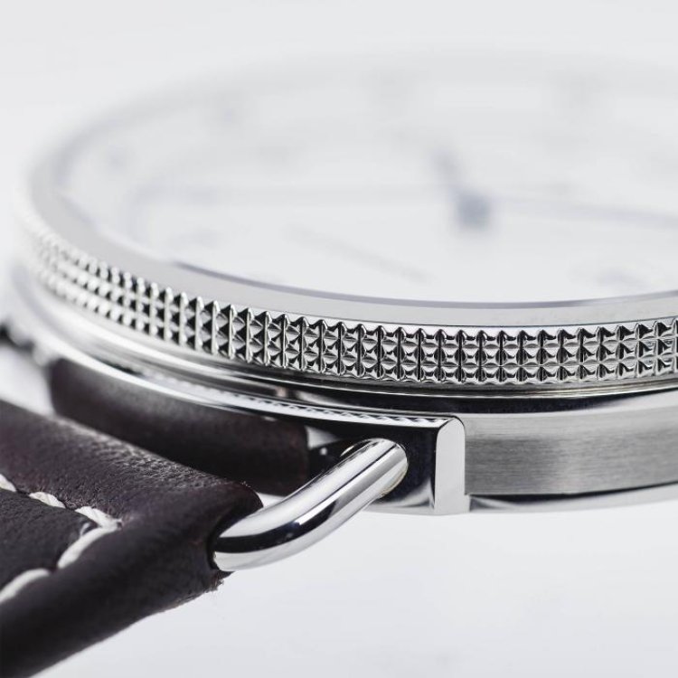 HAMILTON Khaki Navy Pioneer Auto Brown Leather Strap