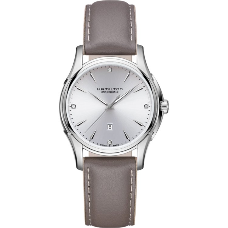 HAMILTON Jazzmaster Lady Auto Diamonds Purple Leather Strap