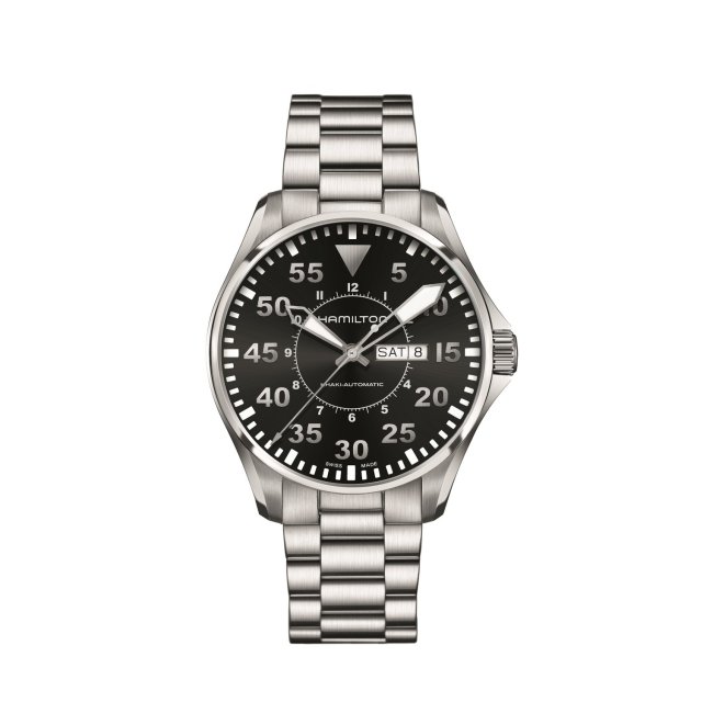 HAMILTON Khaki Aviation Pilot Day Date Auto Stainless Steel Bracelet