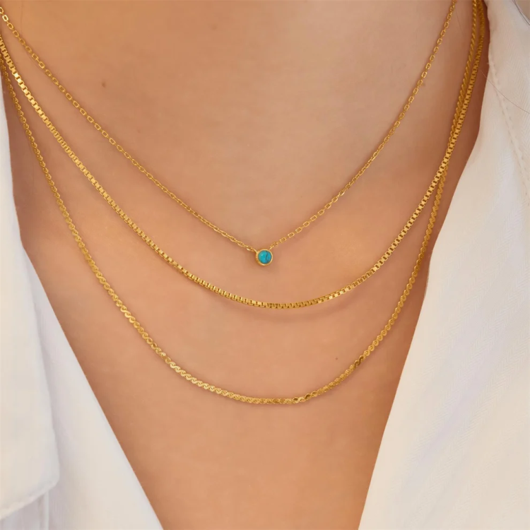 ANIA HAIE Gold Bezel-Set Lab-Created Turquoise Solitaire Necklace