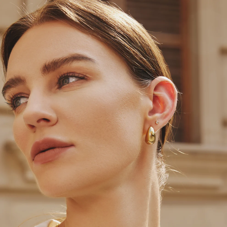 ANIA HAIE Gold Bold Dome Hoop Earrings
