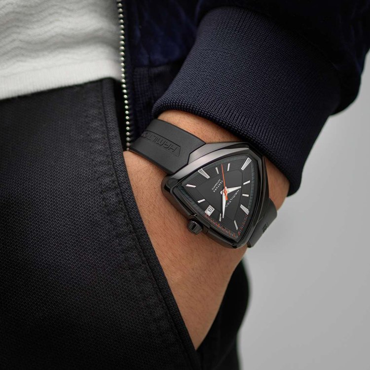 HAMILTON Ventura Elvis80 Automatic Black Leather