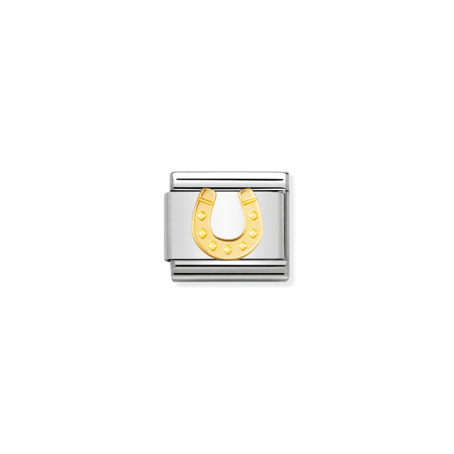 NOMINATION COMPOSABLE CLASSIC LINK DANISH HORSESHOE UP IN 18K GOLD
