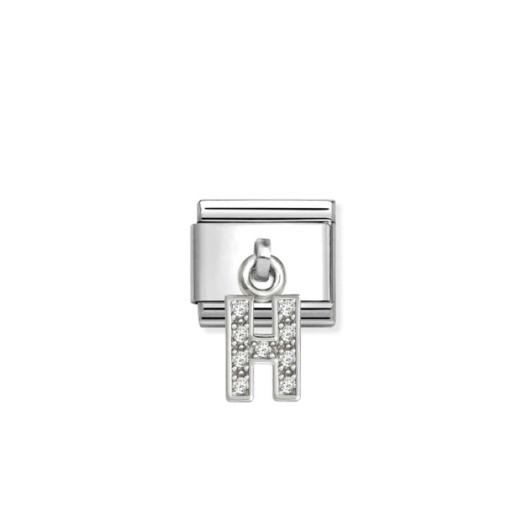 NOMINATIONCOMPOSABLE CLASSIC LINK CZ LETTER H PENDANT