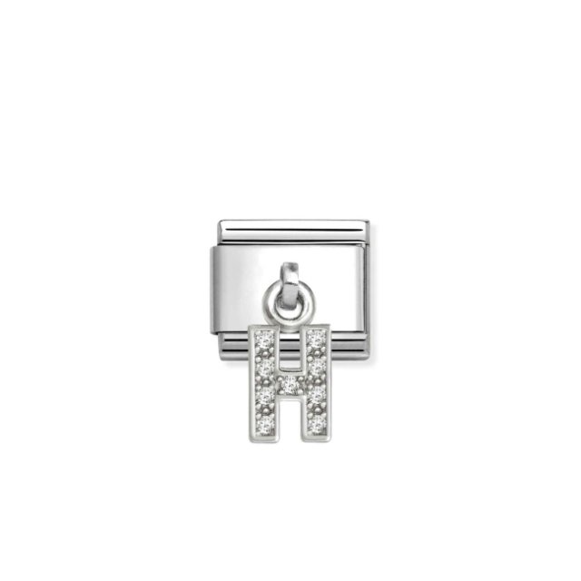 NOMINATIONCOMPOSABLE CLASSIC LINK CZ LETTER H PENDANT