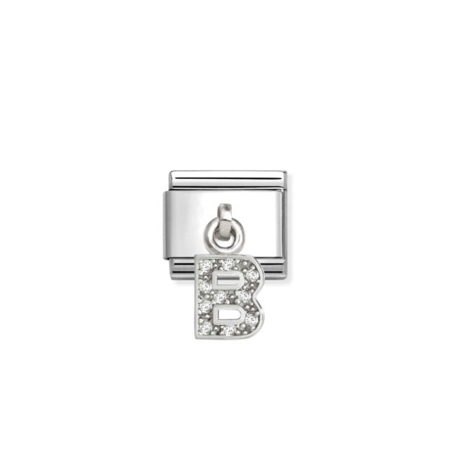NOMINATION COMPOSBLE CLASSIC LINK CZ LETTER B PENDANT