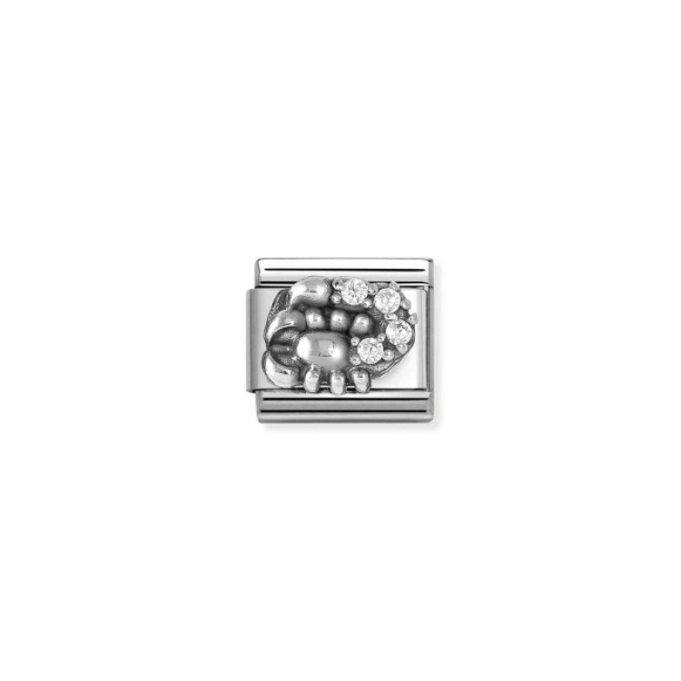 NOMINATION COMPOSABLE LINK SCORPIO WITH CZ IN 925 SILVER