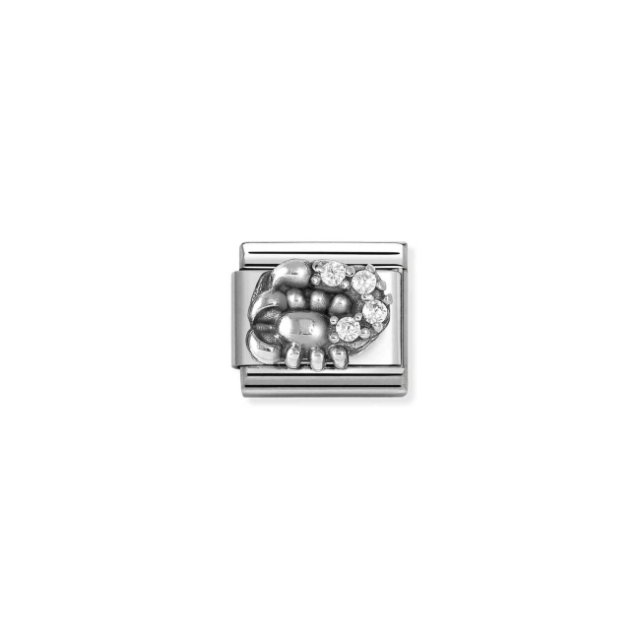 NOMINATION COMPOSABLE LINK SCORPIO WITH CZ IN 925 SILVER