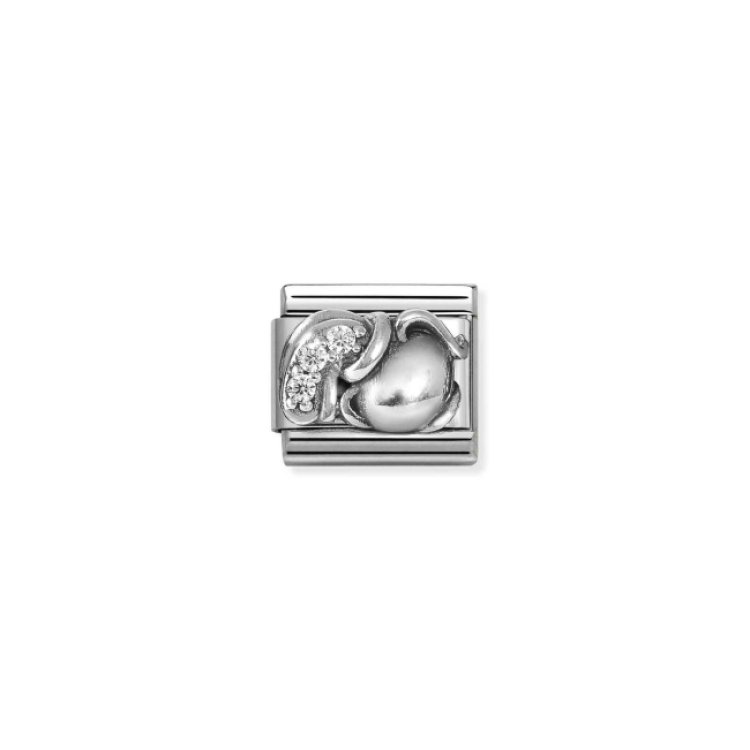 NOMINATION COMPOSABLE CLASSIC LINK AQUARIUS WITH CZ IN 925 SILVER