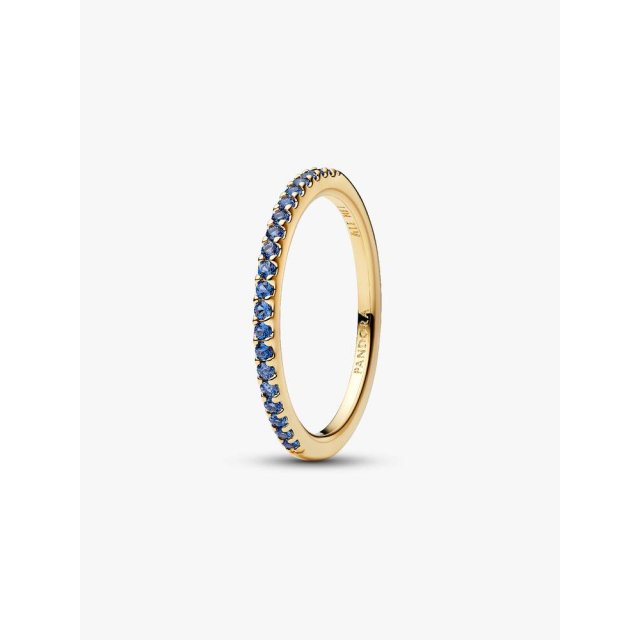 PANDORA TIMELESS Δαχτυλίδι με Γάμπα Μισή Διακοσμημένη με Αστραφτερούς Mπλε Λίθους