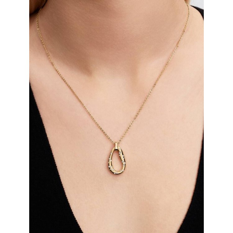 PANDORA MOMENTS Organically Shaped Stone-Set Pendant Necklace