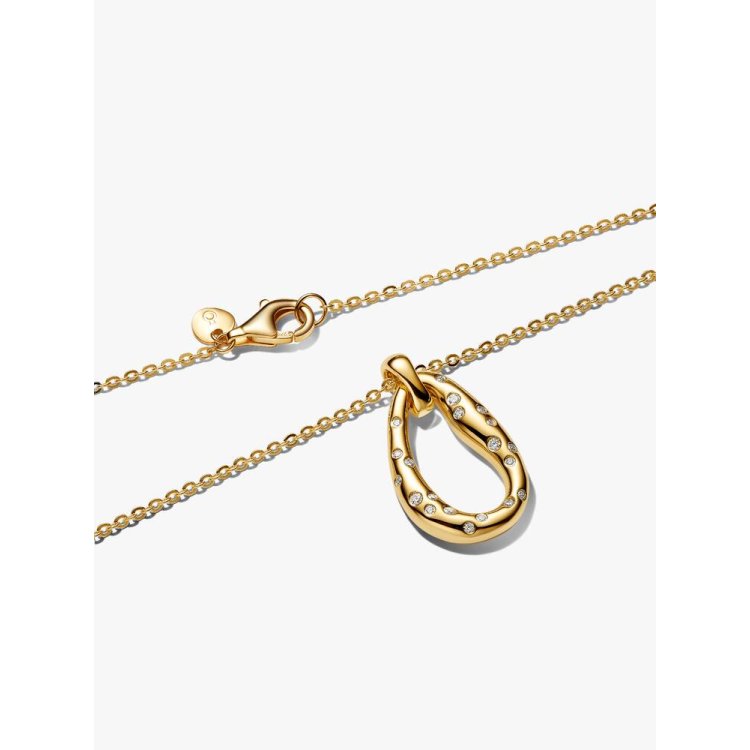 PANDORA MOMENTS Organically Shaped Stone-Set Pendant Necklace