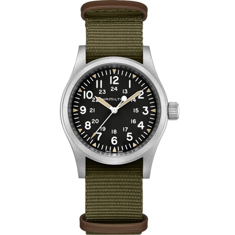 HAMILTON Khaki Field Mechanical 38mm Khaki Fabric Strap