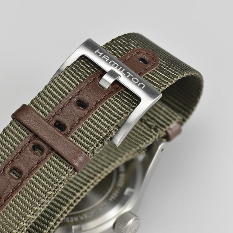 HAMILTON Khaki Field Mechanical 38mm Khaki Fabric Strap