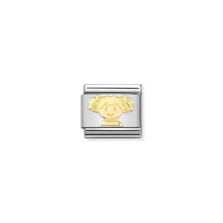NOMINATION COMPOSABLE CLASSIC LINK GIRL IN 18K GOLD