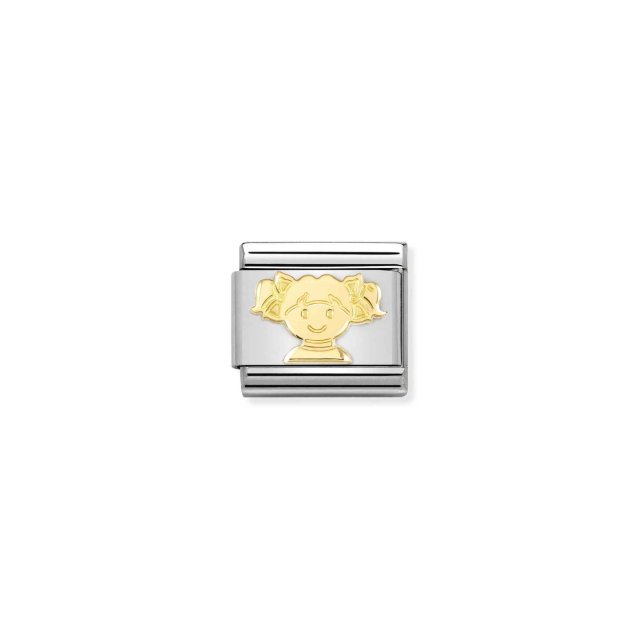 NOMINATION COMPOSABLE CLASSIC LINK GIRL IN 18K GOLD