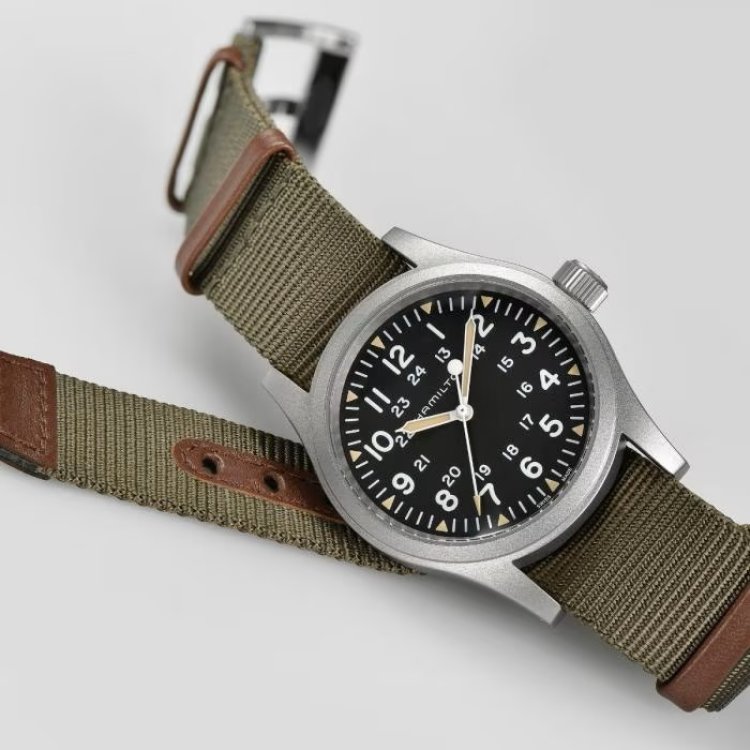 HAMILTON Khaki Field Mechanical 38mm Khaki Fabric Strap