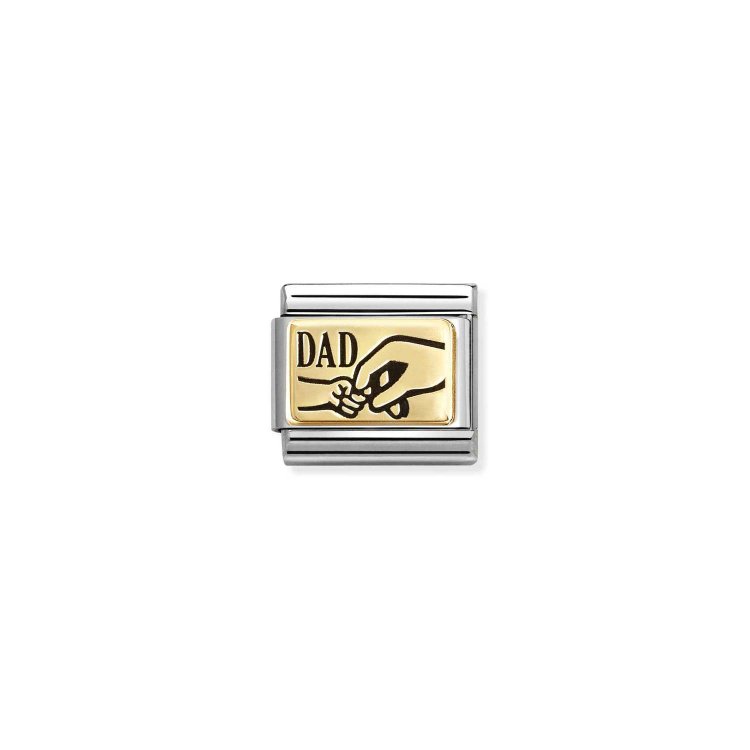 NOMINATION COMPOSABLE CLASSIC LINK DAD HAND IN 18K GOLD