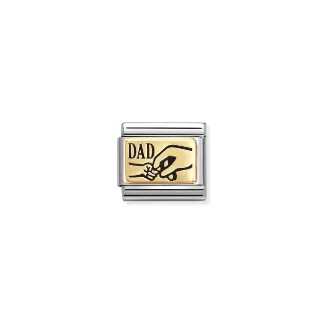 NOMINATION COMPOSABLE CLASSIC LINK DAD HAND IN 18K GOLD
