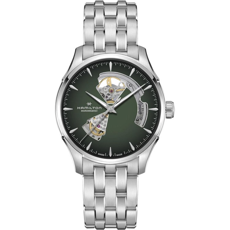 HAMILTON Jazzmaster Open Heart Auto Stainless Steel Bracelet