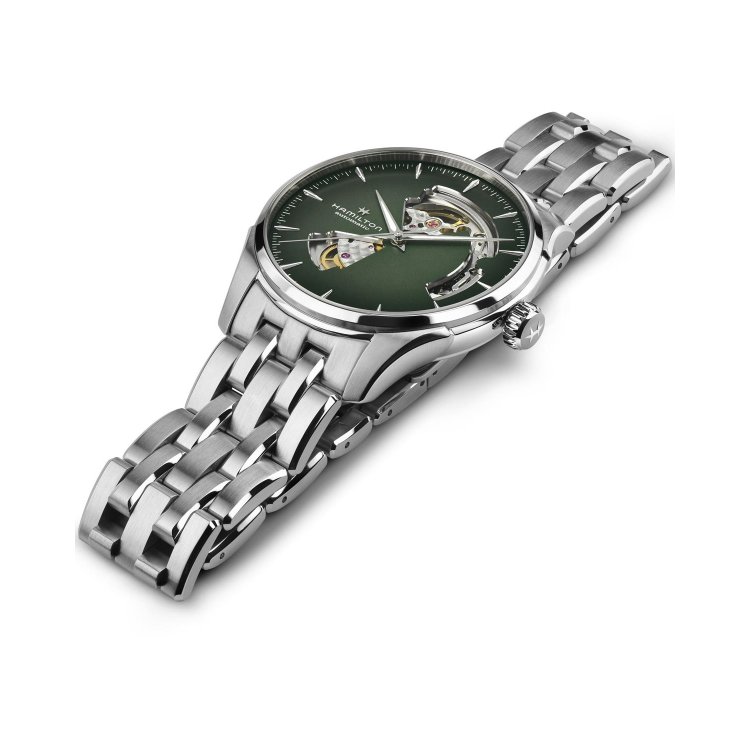 HAMILTON Jazzmaster Open Heart Auto Stainless Steel Bracelet