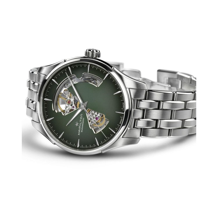 HAMILTON Jazzmaster Open Heart Auto Stainless Steel Bracelet