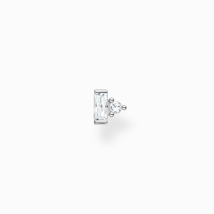 THOMAS SABO Silver Single Ear Stud White Stones