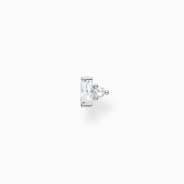 THOMAS SABO Silver Single Ear Stud White Stones