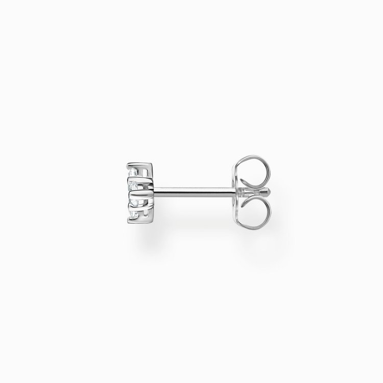 THOMAS SABO Silver Single Ear Stud White Stones